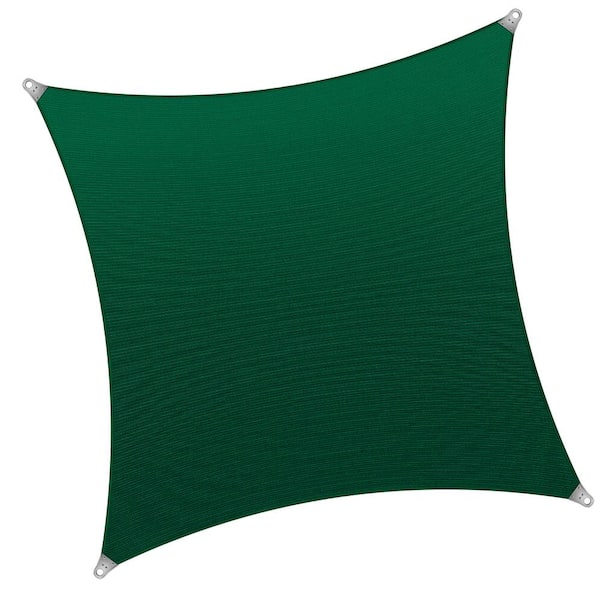 AMGO 16 ft. x 22 ft. Rectangle Super Ring Sunshade Sail 260 GSM Heavy Duty - Green