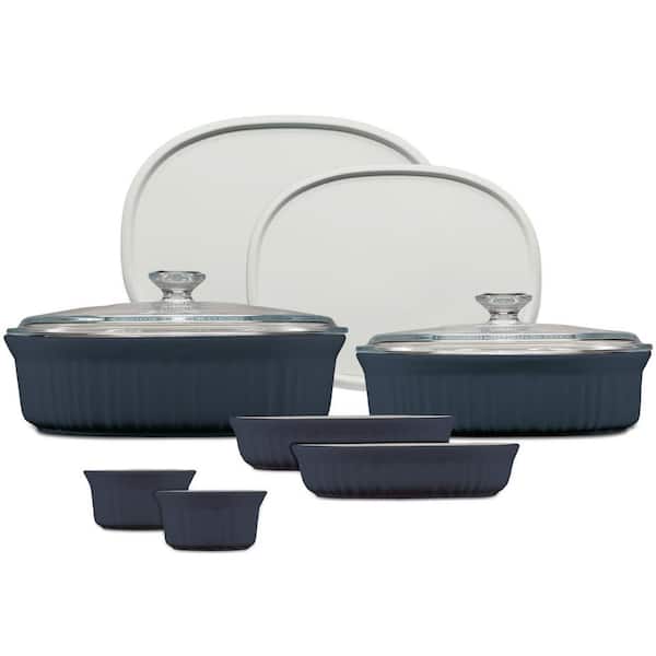 Corningware French Colors 10-Piece Oval Bakeware Set, Navy
