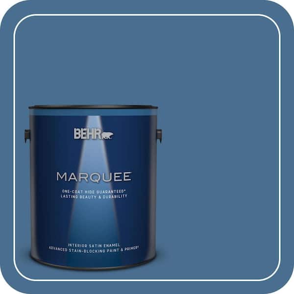 BEHR MARQUEE 1 gal. #M510-5 Sailors Bay One-Coat Hide Satin Enamel Interior Paint & Primer