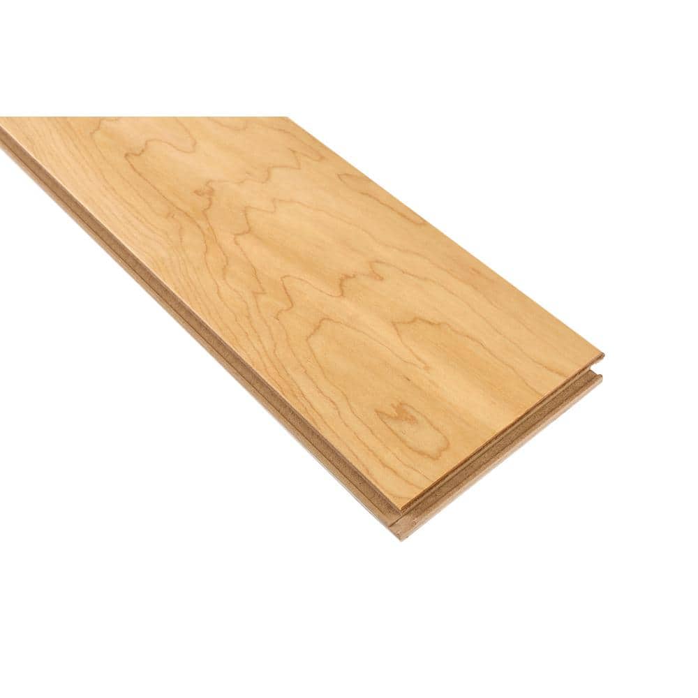 Natural Maple 5" Wide Click-Lock Engineered Hardwood Flooring