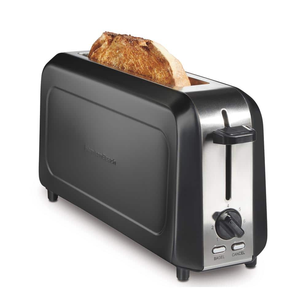 Hamilton Beach 900 W 2-Slice Black and Stainless Steel Long Slot Toaster