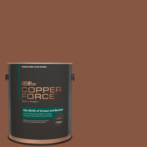 COPPER FORCE 1 gal. #S210-7 October Leaves Semi-Gloss Enamel Virucidal and Antibacterial Interior Paint & Primer