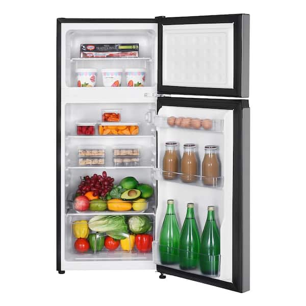 Vissani 4.5 cu. ft. 2-Door Mini Refrigerator in Platinum Steel