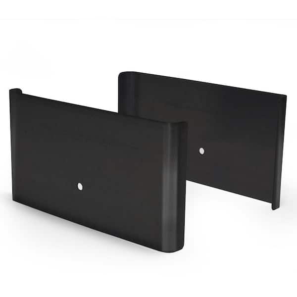 Fence Armor Black Demi Fence Post Guard 5.5 in. L x 3 in. H x .5 in. D for Wood