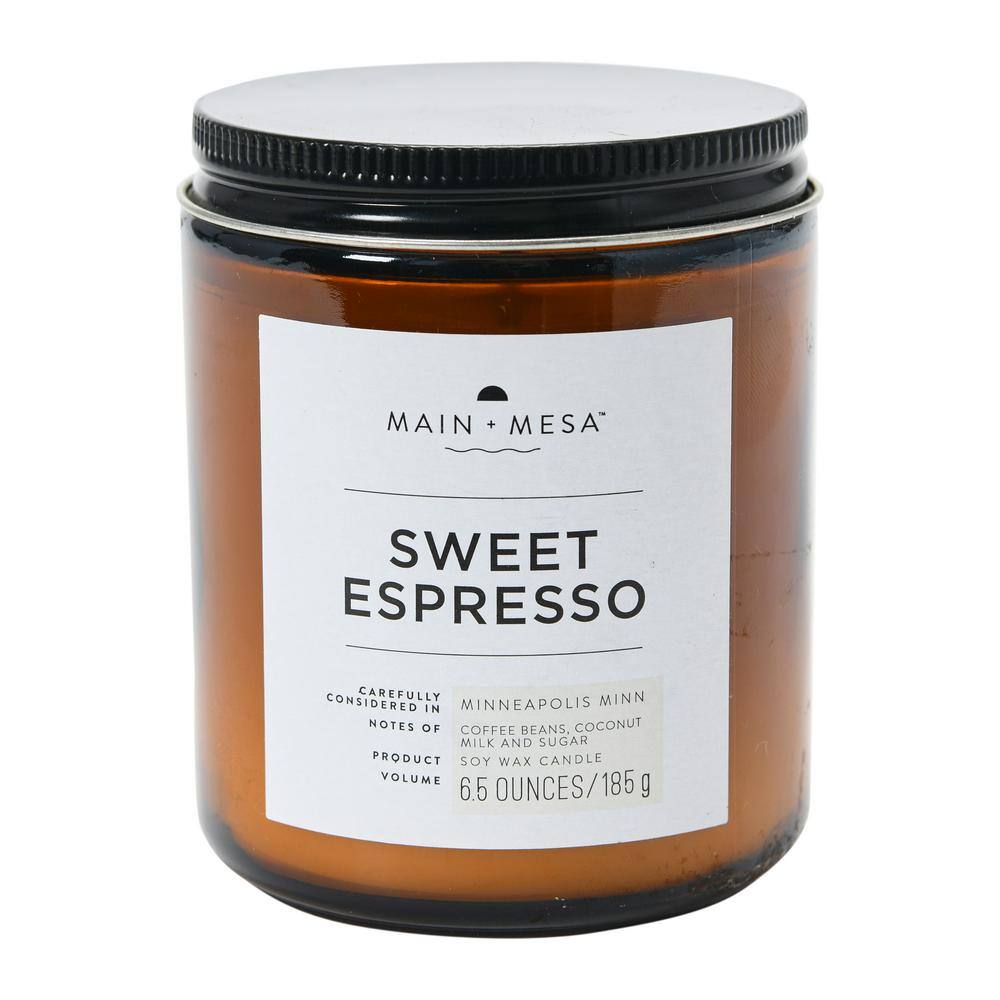 6.5 fl. oz. Sweet Espresso Lidded Glass Scented Candle (1-Pack)