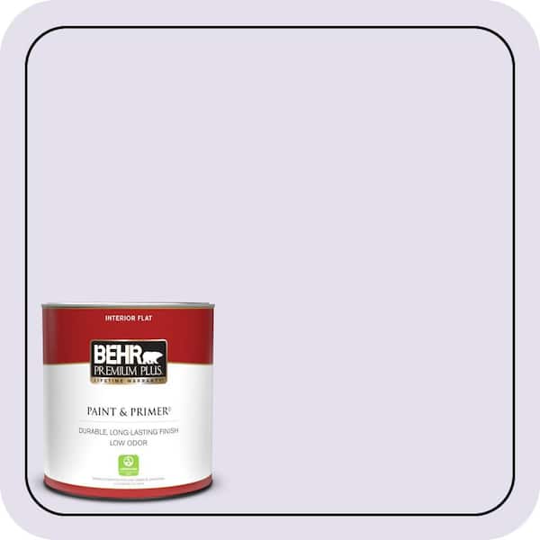 BEHR PREMIUM PLUS 1 qt. #650C-2 Powdery Mist Flat Low Odor Interior Paint & Primer