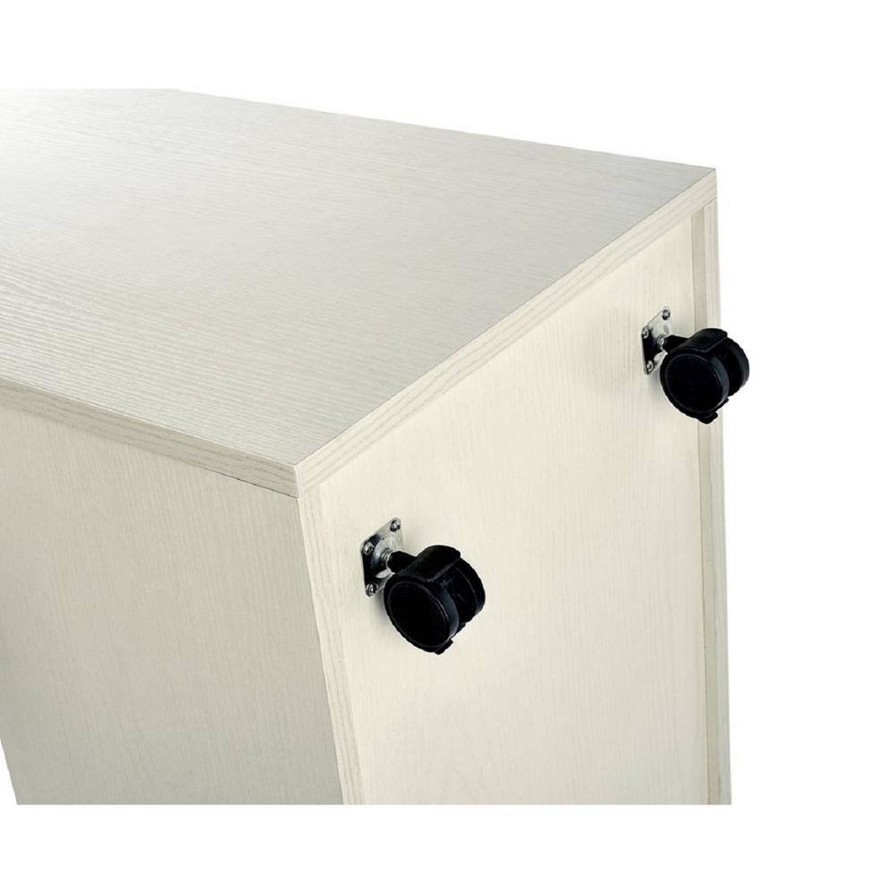White Mobile Rolling Particle Board Blueprint Roll File Organizer