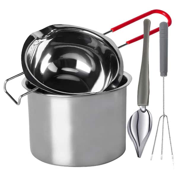 Stainless Steel Double Boiler Pot with Heat Resistant Handle for Chocolate Butter Cheese Candy Candle Making