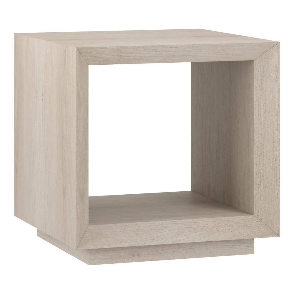 Tannen 22 in. Antiqued Gray Oak Rectangular MDF Top End Table - thumbnail 2