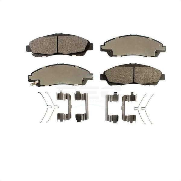 AutoShack Brake Kit Replacement For GMC Acadia Buick Enclave 2009-2017 Chevrolet Traverse Front Rear Drilled Slotted Silver Coated Disc Brake Rotors Cera