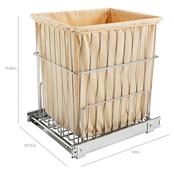 VECELO 2-Tier Rolling 2024 Metal Hamper/ Basket