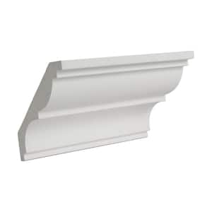 3-3/8 in. x 3-1/2 in. x 6 in. Long Plain Polyurethane Crown Moulding Sample