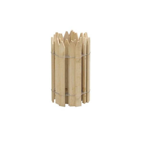 Greenes Fence 16 in. H x 8 ft. L Cedar Wood Garden Picket Fence (4-Pack, 32 ft. L Total)