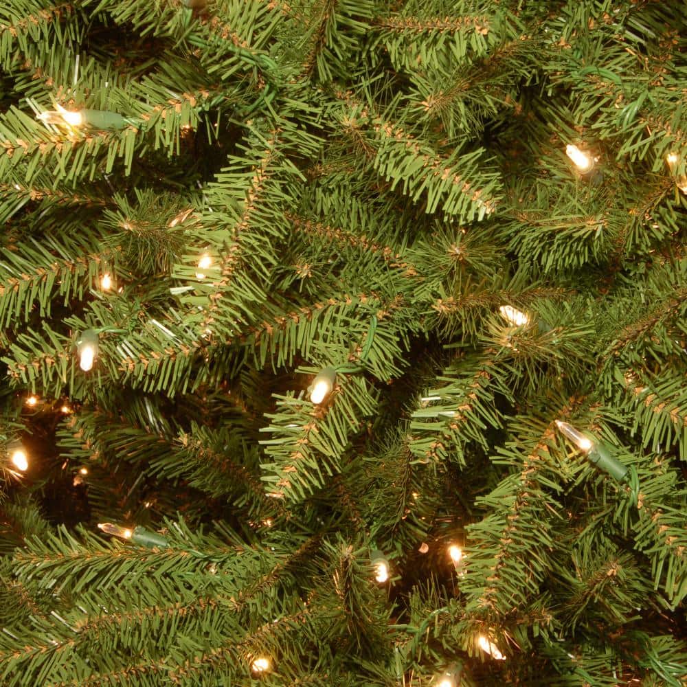 10' Green Dunhill Fir Artificial Christmas Tree with Dual Color LED Lights