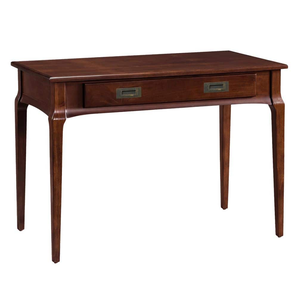 Stratus 42" Dark Cherry Wood Writing Desk with Drawer