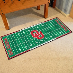 University of Oklahoma 3 ft. x 6 ft. Football Field Rug Runner Rug
