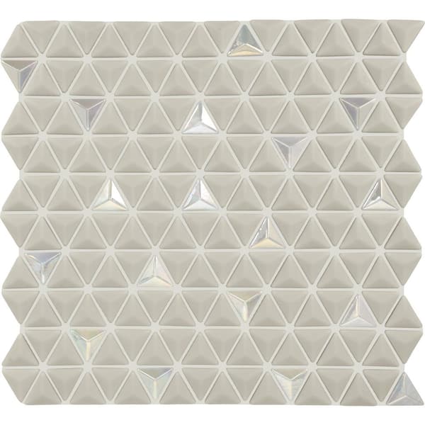Daltile Starcastle Comet 12 in. x 11 in. Glass Triangle Mosaic Tile (11.77 sq. ft./Case)