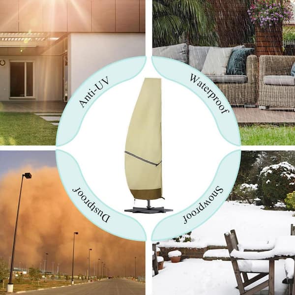 13 patio umbrella cover 13 ft. Khaki Waterproof Patio Umbrella Cover HPD4JT89J7