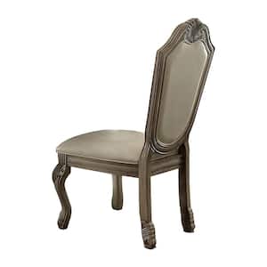 Chateau De Ville Side Chair (Set-2) in PU and Antique White