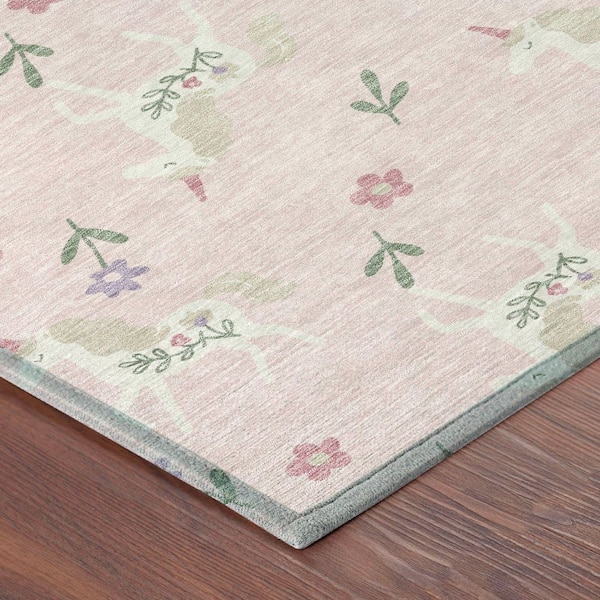 Chantille Machine Washable Indoor/Outdoor Abstract ACN2657 Pink 9 ft. x 12 ft. Area Rug