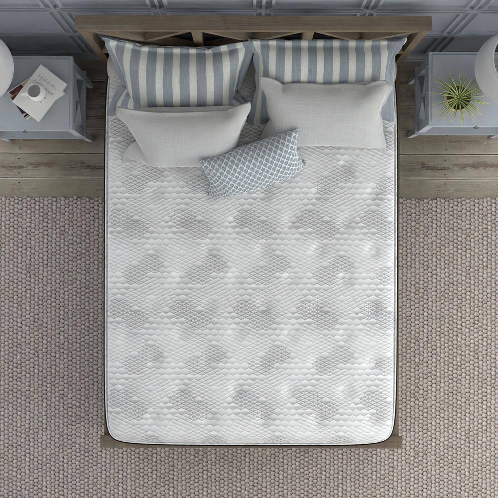Queen 12-Inch White Hybrid Gel Memory Foam Mattress