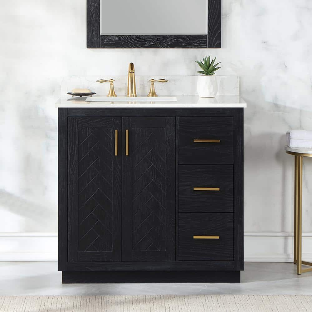 Kate 72-in Solid Hardwood Bathroom Vanity with Power Bar and