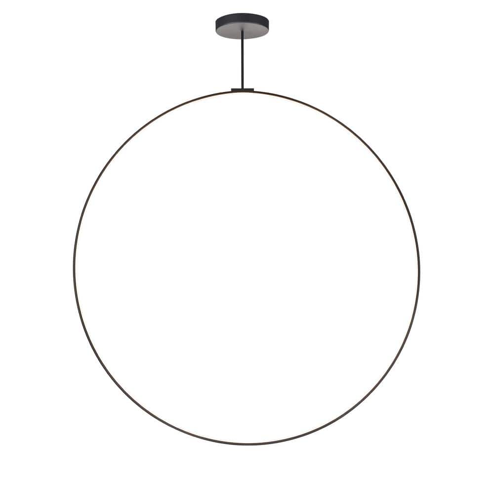 Cirque 72 in. 94-Watt 1-Light Black Integrated LED Pendant-Light price history on PriceWatchPro