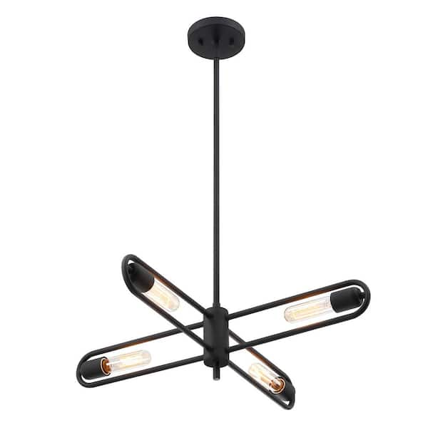 Designers Fountain Lumi 60-Watt 4-Light Black Modern Cage