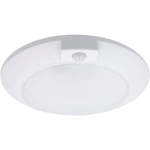 5.5 in. 12 W. White Standard Integrated LED Fixture with Motion Sensor Flush Mount Ceiling Lights