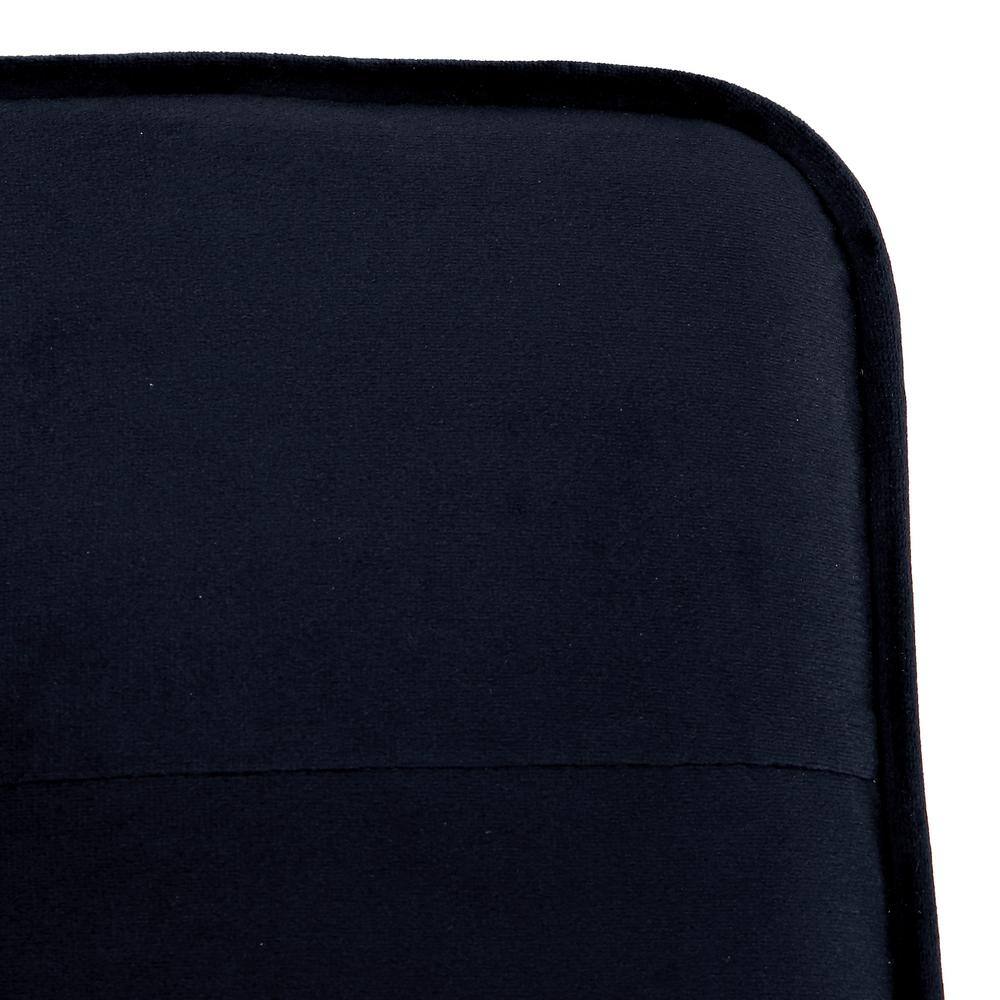 Navy Blue Velvet Tufted Upholstered Bench with Wood Legs
