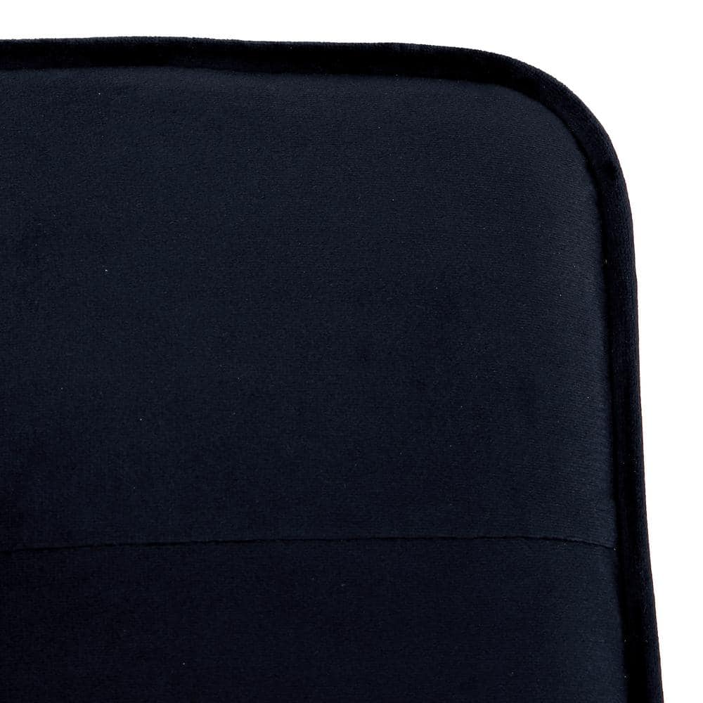 Navy Blue Velvet Tufted Upholstered Bench with Wood Legs