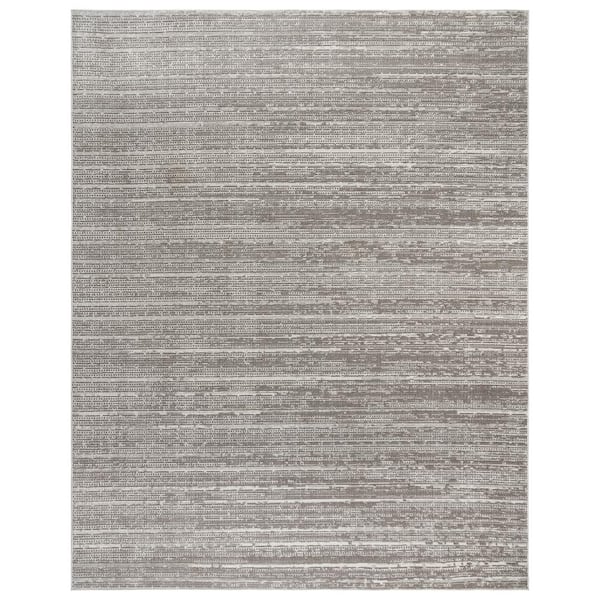 Gertmenian Missha Dario Dark Gray 9 ft. x 13 ft. Striped High-Low Indoor Area Rug