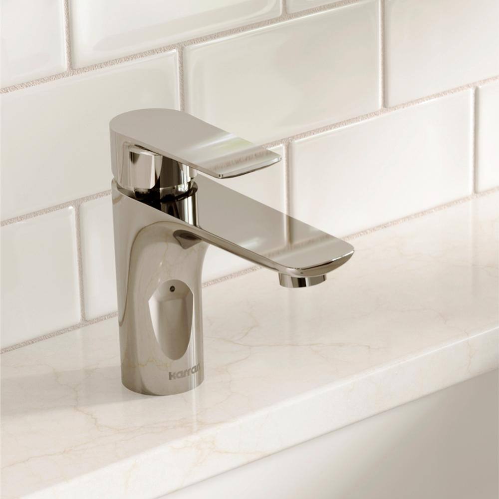 Chrome Single Handle Bathroom Faucet with Pop-Up Drain