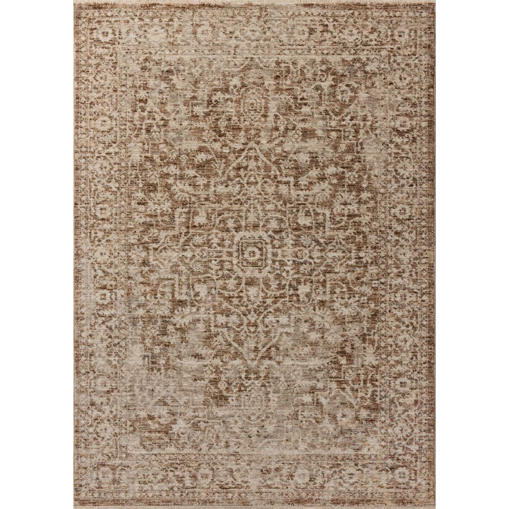 Newman Bark / Natural 3 ft. 11 in. x 5 ft. 7 in. Traditional Area Rug price history on PriceWatchPro