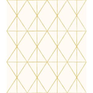 Lennon Geo Gold Vinyl Peel and Stick Wallpaper