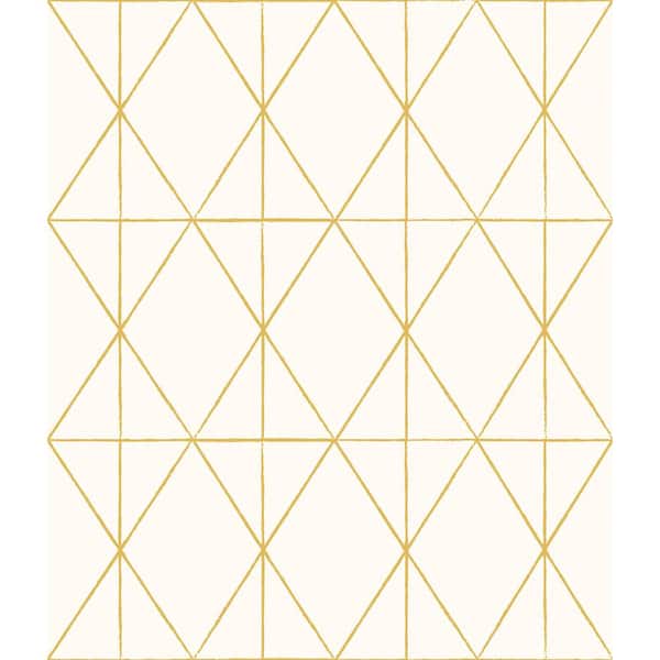 MyStyle Lennon Geo Gold Vinyl Peel and Stick Wallpaper