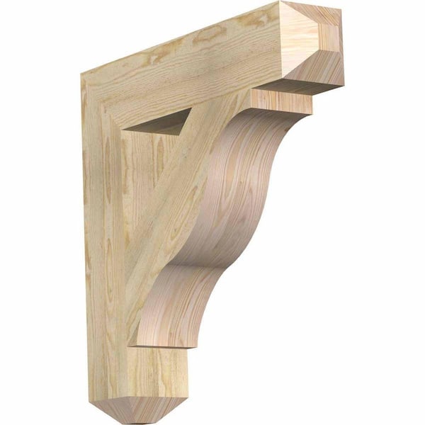 Ekena Millwork 6 in. x 30 in. x 30 in. Douglas Fir Funston Craftsman Rough Sawn Bracket