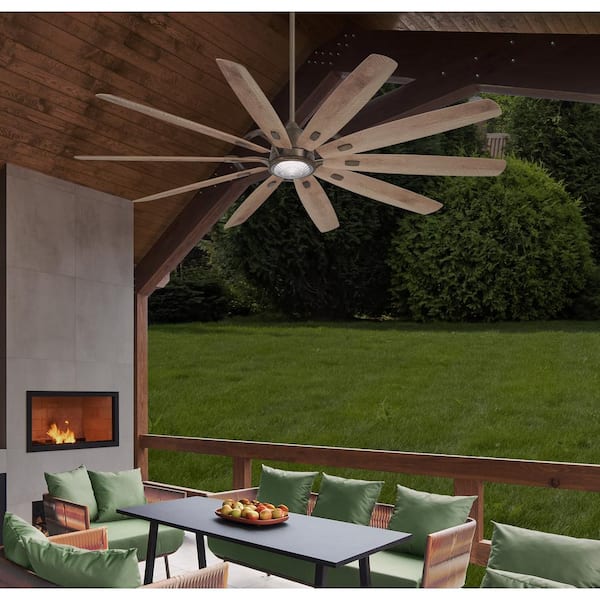 MINKA-AIRE Barn H20 84 in. Indoor/Outdoor Heirloom Bronze Smart Ceiling Fan with Remote Control - The Home