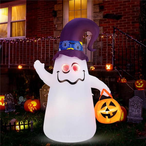 6 ft. Halloween Inflatable Pumpkin Ghosts with Built-in LEDs