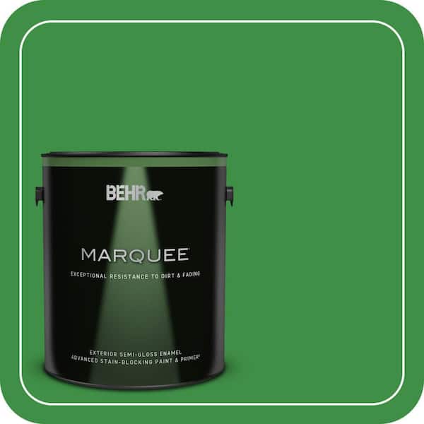 BEHR MARQUEE 1 gal. #440B-7 Par Four Green Semi-Gloss Enamel Exterior Paint & Primer