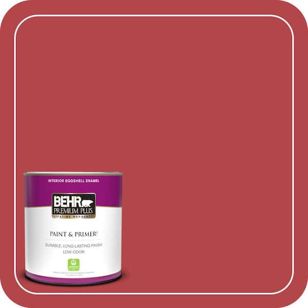 BEHR PREMIUM PLUS 1 qt. Home Decorators Collection #HDC-SM14-10 Intrigue Red Eggshell Enamel Low Odor Interior Paint & Primer