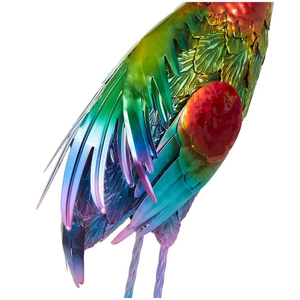 Litton Lane 44 in. Oversized Metal Tall Textured Rainbow