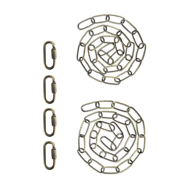 Unbranded Steel 3 ft. Chain & Quick Link Connector/Hanging Max.40 lbs.-Lighting Fixture/Swag Light/Plant,AB Finish,11G
