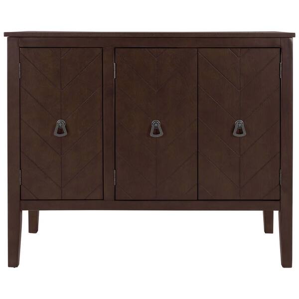 Unbranded U-Style 37.00 in. W x 15.70 in. D x 31.50 in. H Brown Linen Cabinet with Adjustable Shelf
