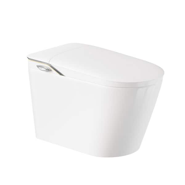 Elongated Bidet Toilet 1.28 GPF in White with Bidet/Rear Wash, Heated Seat, Auto Flush, Warm Water Sprayer and Remote