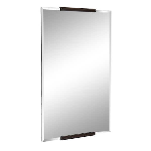 Kate and Laurel Erina 20.00 in. W x 30.50 in. H Bronze Rectangle Transitional Framed Decorative Wall Mirror