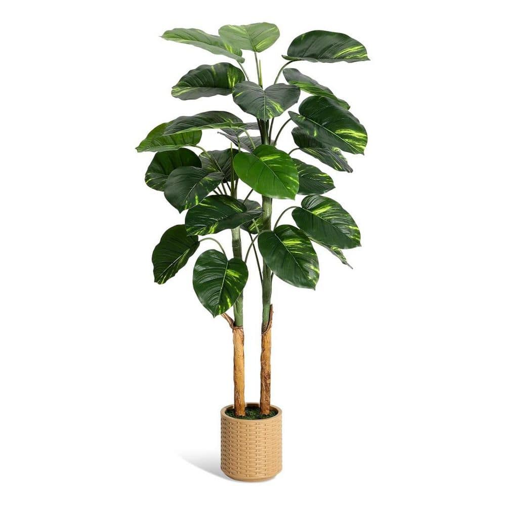 MOVECOM 5FT Artificial Scindapsus Aureus Plant,Fake Plants with