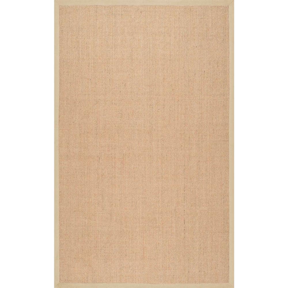 Beige Flat Woven Sisal Rectangular Accent Rug, 2' x 3'