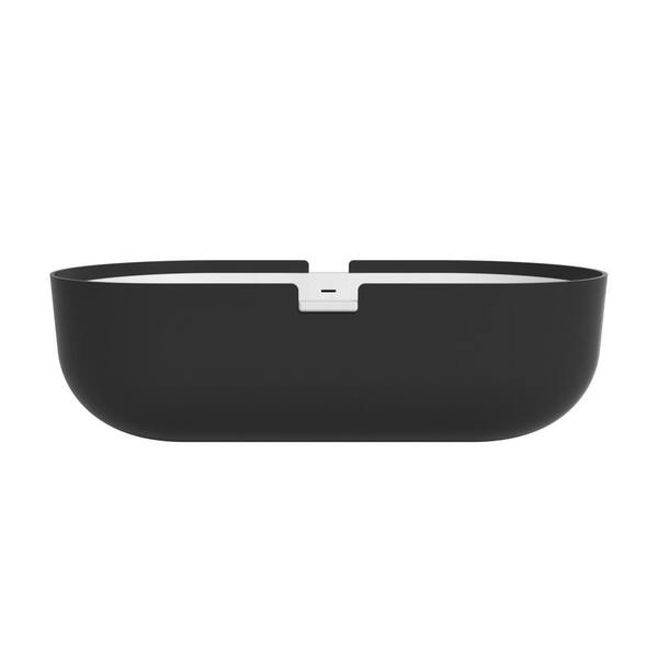 Unbranded 71 in. x 35 in. Soaking Bathtub with Center Drain in Black