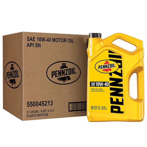 Pennzoil SAE 10W-40 Motor Oil 5 Qt. 550045213 - The Home Depot